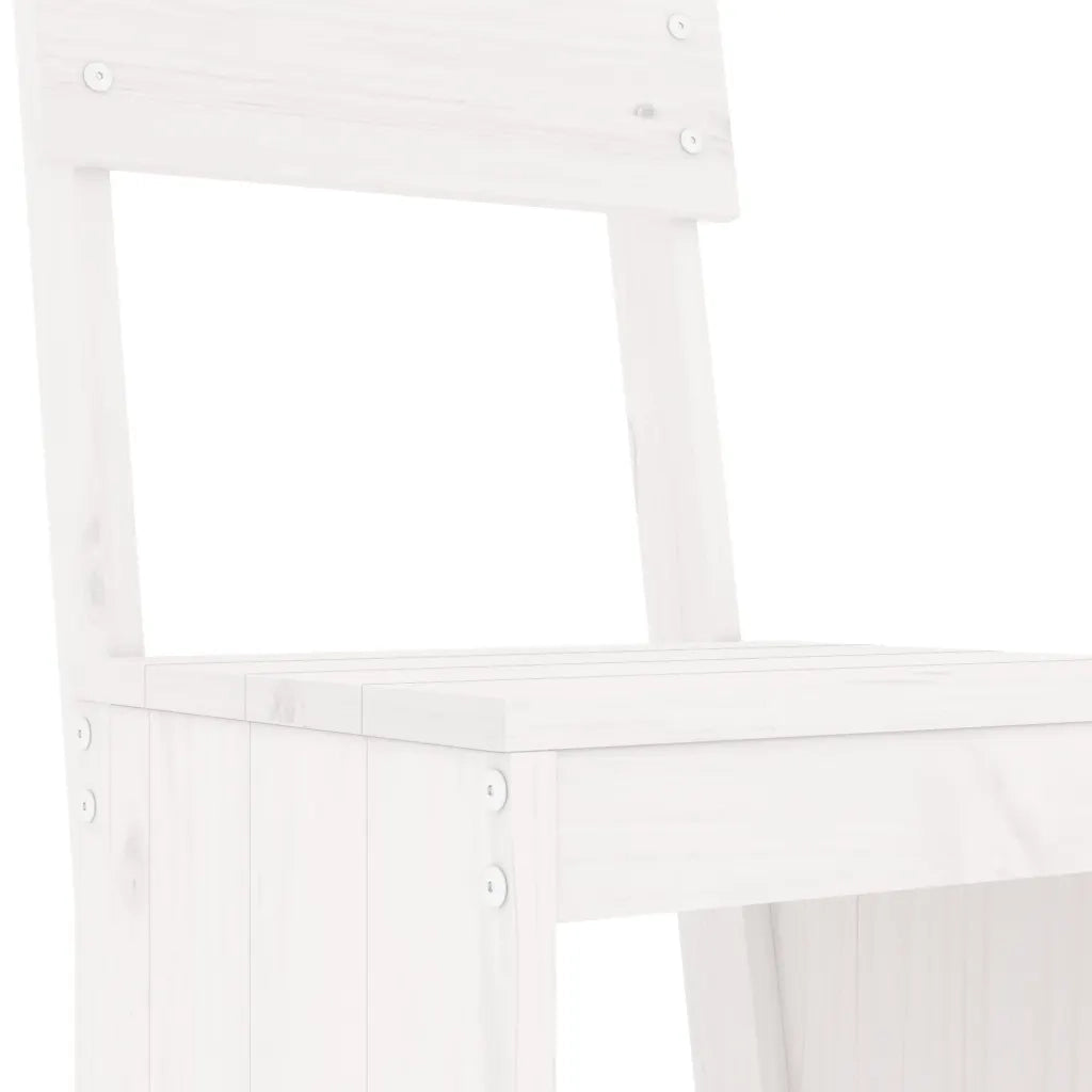 Set Bar da Giardino 5 pz | Set Salotto da Giardino Bianco in Legno Massello di Pino