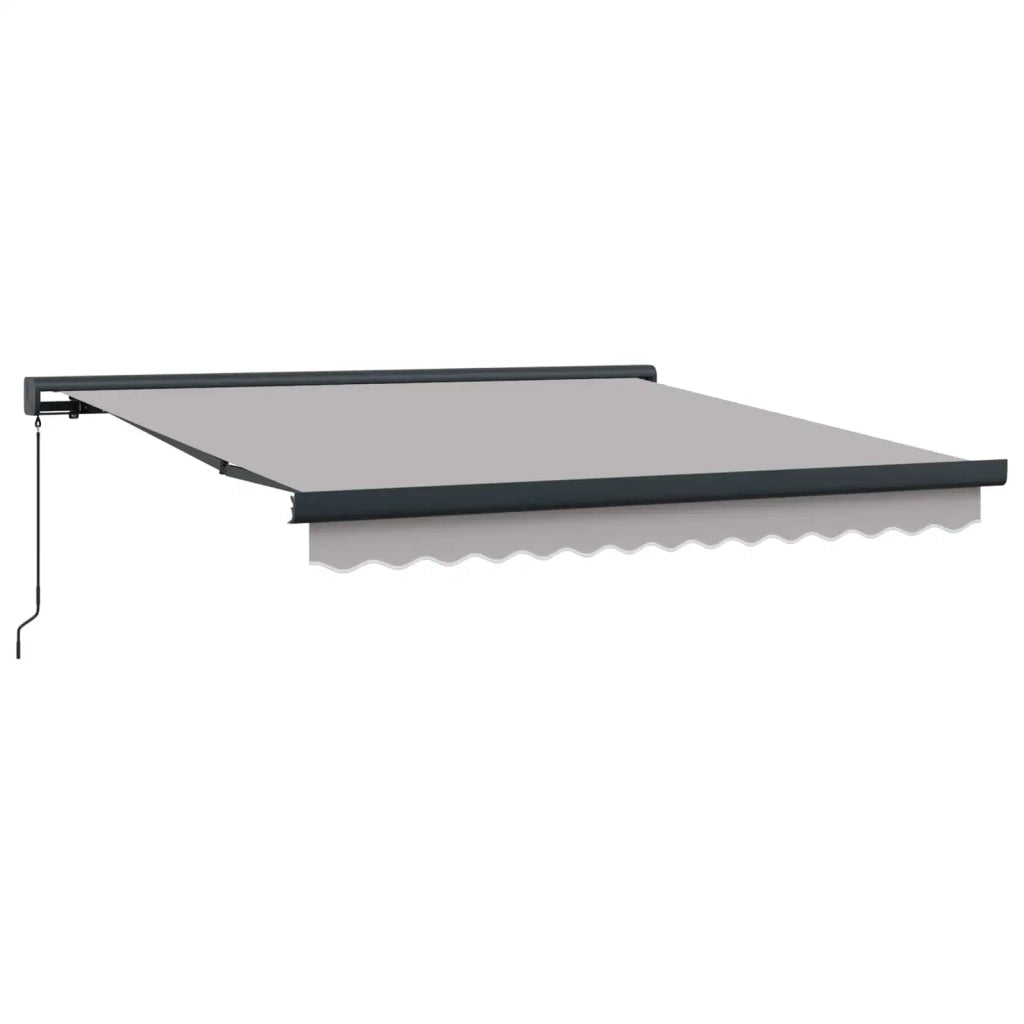 Tenda Retrattile Grigio chiaro 350 x 250 cm Tessuto e Metallo 3330389