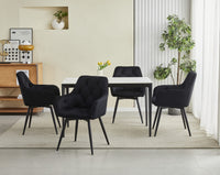 VALORA LUKK360 Sedia girevole in velluto - Nero x 1