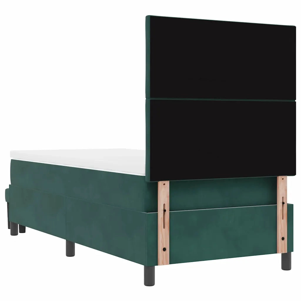 Letto a molle con testiera Verde Scuro 190 x 90 cm Velluto 3344549