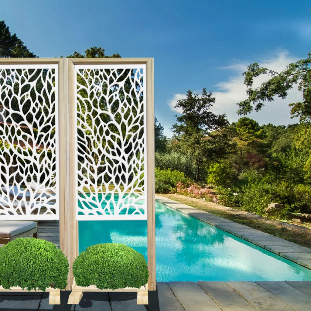 CODIUM - Separè - Paravento modulabile - 70x190cm - in Legno e PVC Colore: bianco