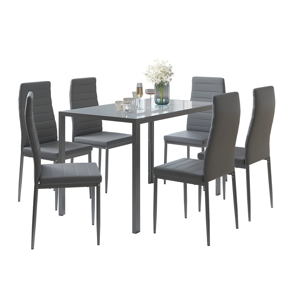 Vicco Set di tavoli da pranzo Grigio 120 x 75 cm Set di 6