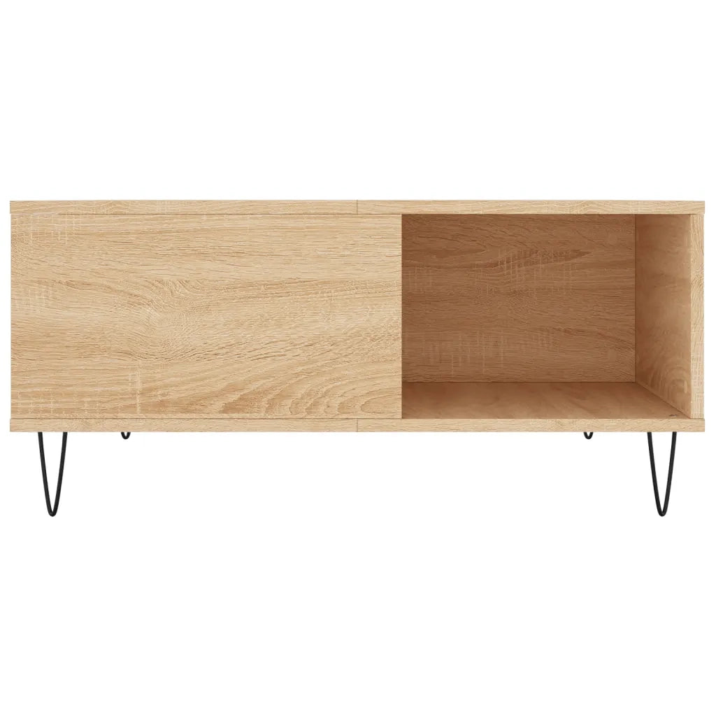 Tavolino Salotto Rovere Sonoma 80x80x36,5 cm Legno Multistrato 830783