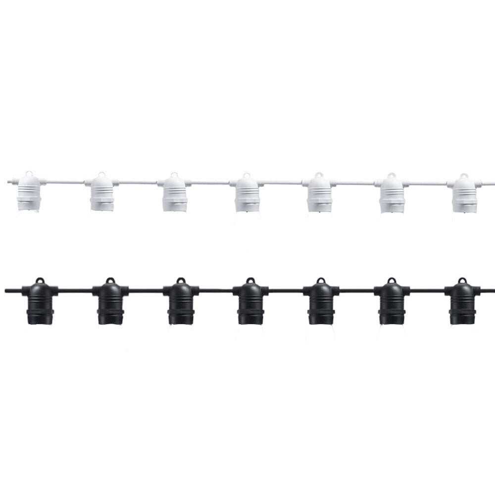Trade Shop - Catena Luminosa Con 15 Portalampada E27 Luci Decorative Prolungabile Ip54 P01-s01-15 -