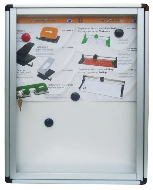 bacheca in alluminio con fondo magnetico cm.45x60x4,5 cod:ferx.32899