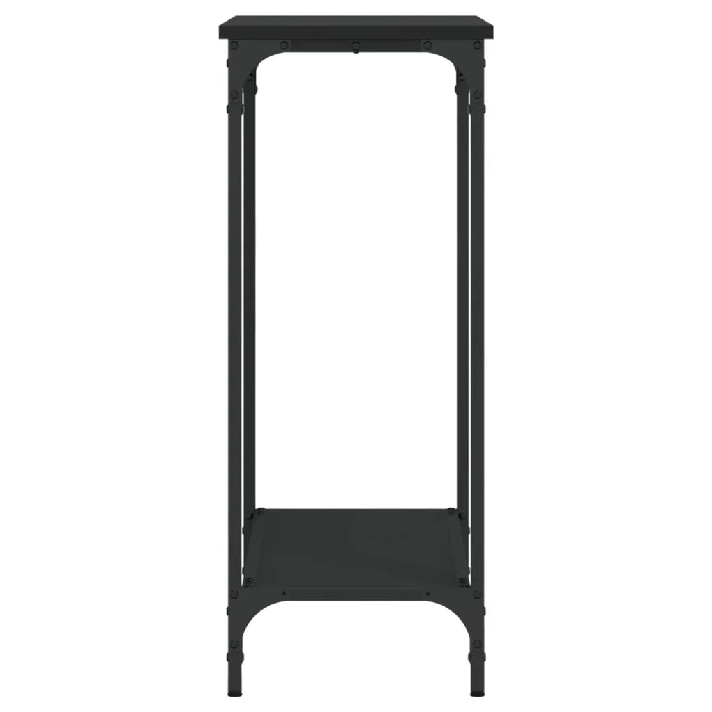 Tavolino Consolle Nero 75x30,5x75 cm in Legno Multistrato 837707