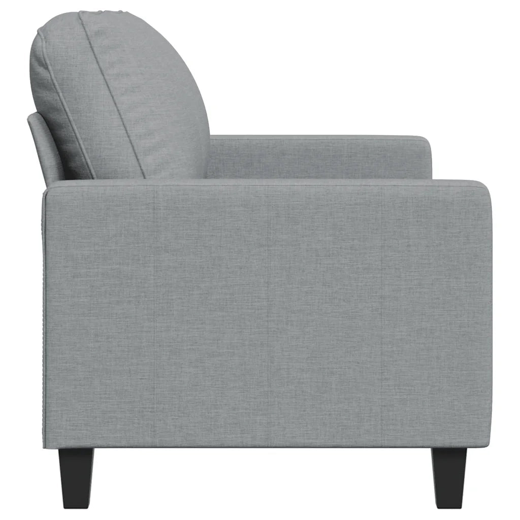 Divano a 2 Posti Grigio Chiaro 140 cm in Tessuto 359163