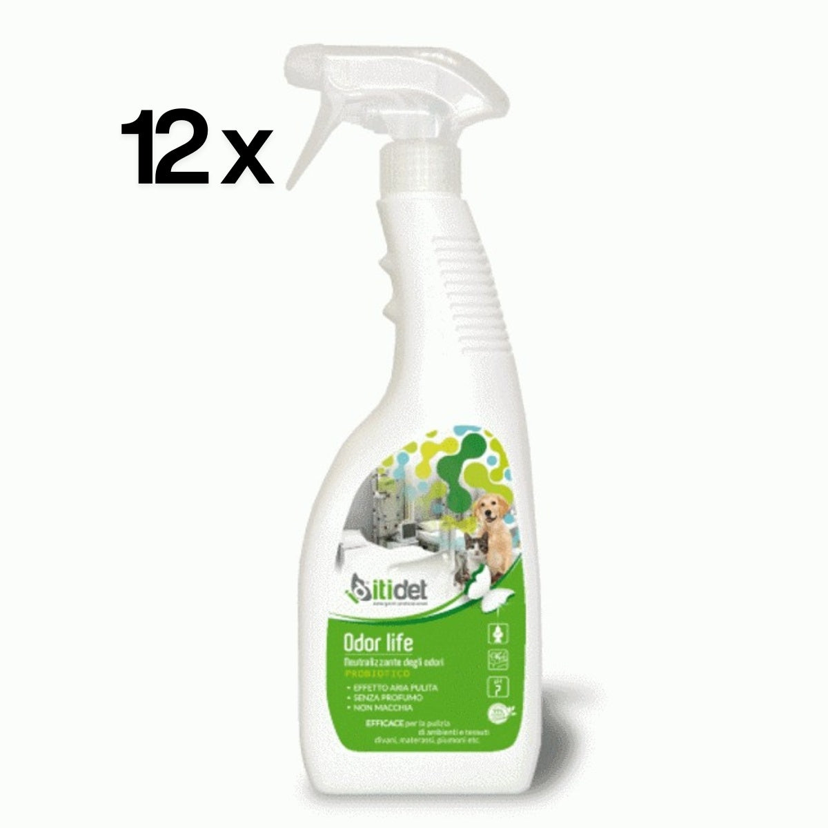 Odor Life 12 Pezzi x 750 ml, Neutralizzante Odori Profumato per Tessuti | Itidet
