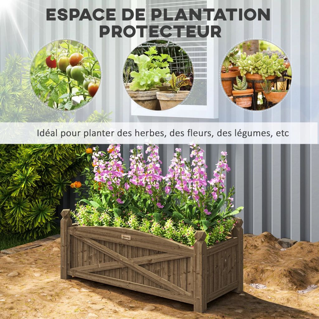 Giardiniera in legno ¨C zephmum ¨C marrone scuro 90x39x37