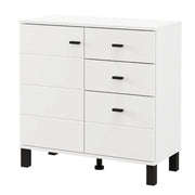 Madia Ollant, Credenza 3 Cassetti, 77x35x78h cm Bianco Opaco