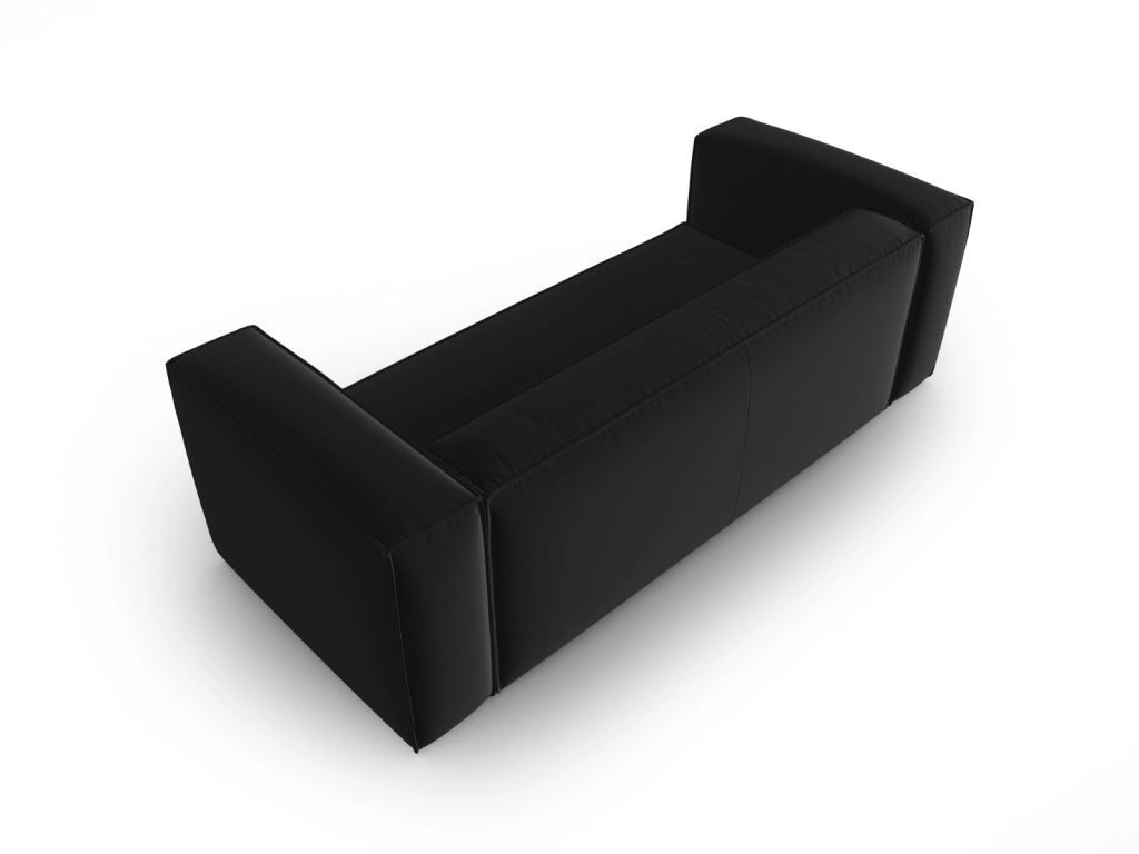 Cosmopolitan Design - Divano "Mackay" 3 posti in velluto nero 
