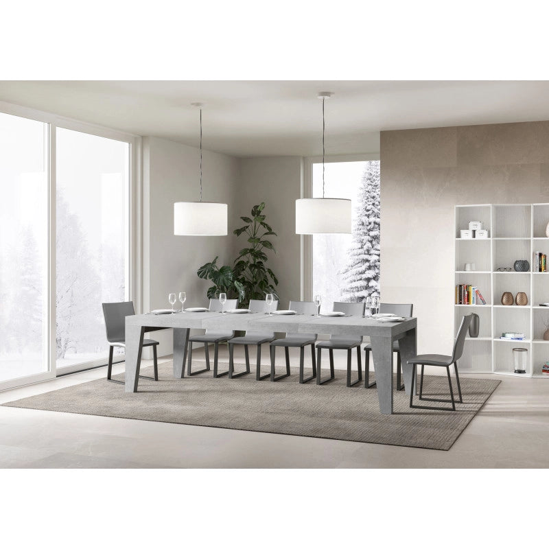 Tavolo allungabile 160/420x90 cm Naxy Premium - Cemento