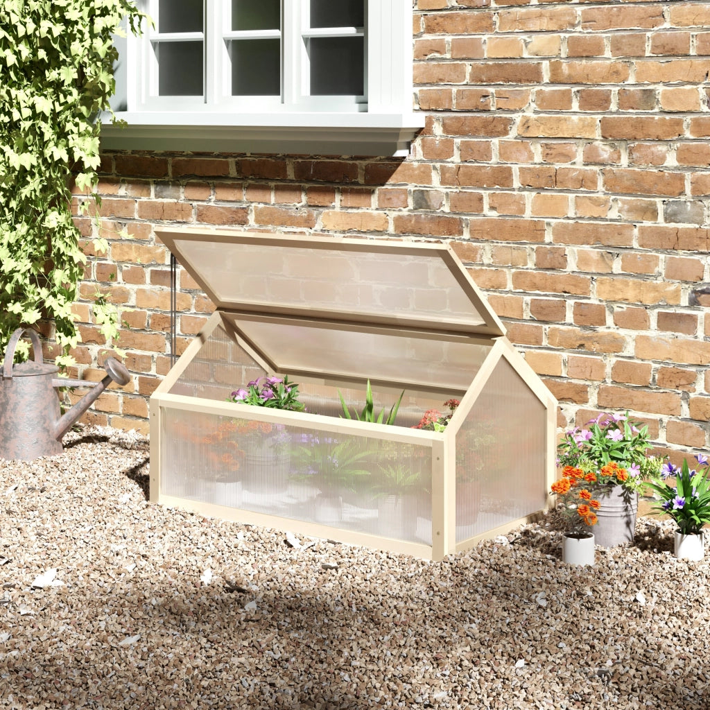 Mini Serra ¨C zephmum ¨C Legno e Policarbonato Naturale 90x52x49.5 cm