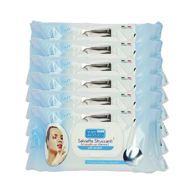 MAURY'S KIT 6CF SALVIETTE DETERGENTI UMIDIFICATE STRUCCANTI PER PELLI SENSIBILI