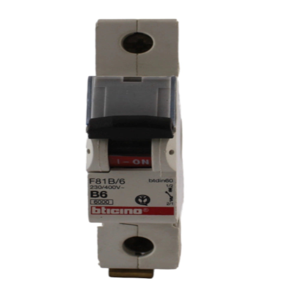 Interruttore magnetotermico 1 polo 1 modulo 6A Bticino