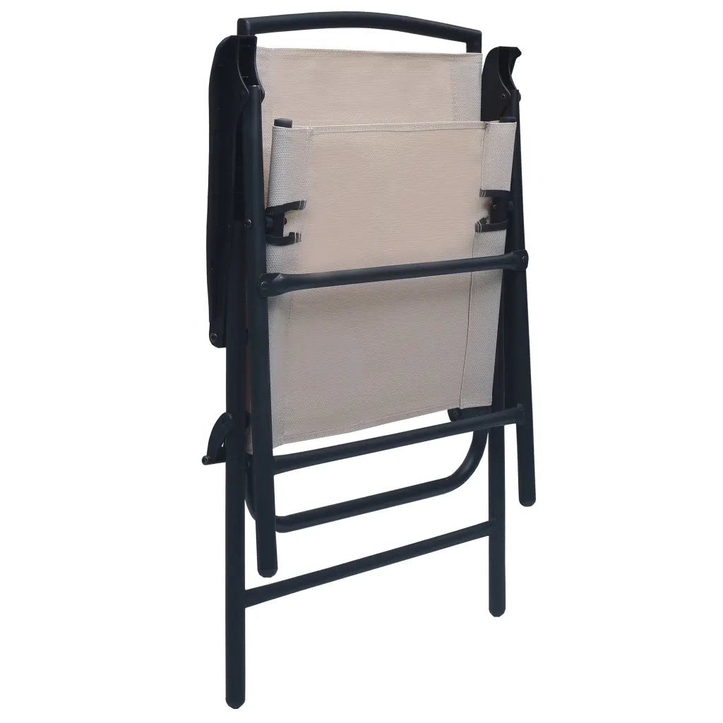 Sedie da Giardino Pieghevoli 2 pz in Textilene Grigio Talpa 47925