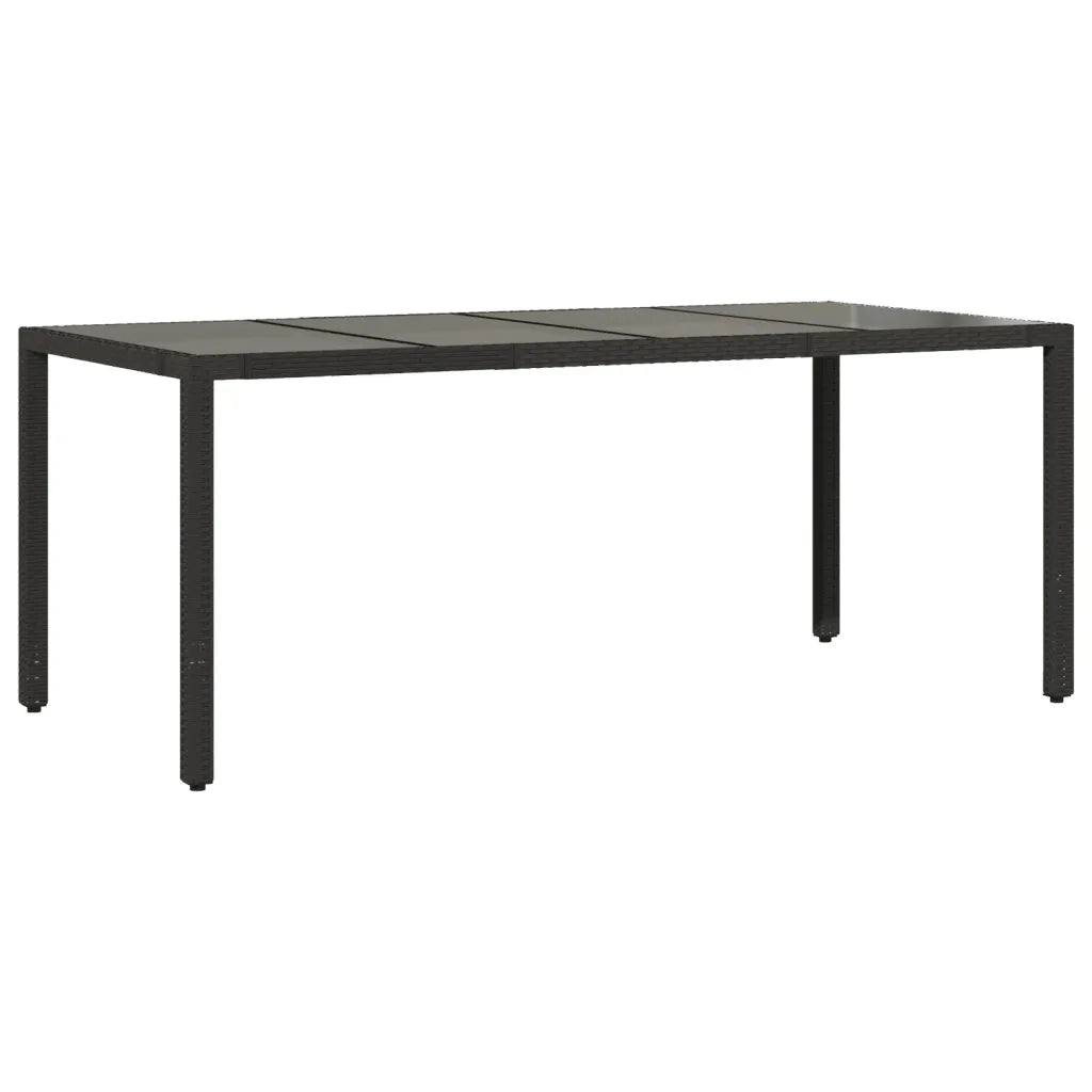 Set da Pranzo da Giardino 9 pz con Cuscini Nero in Polyrattan 3276698