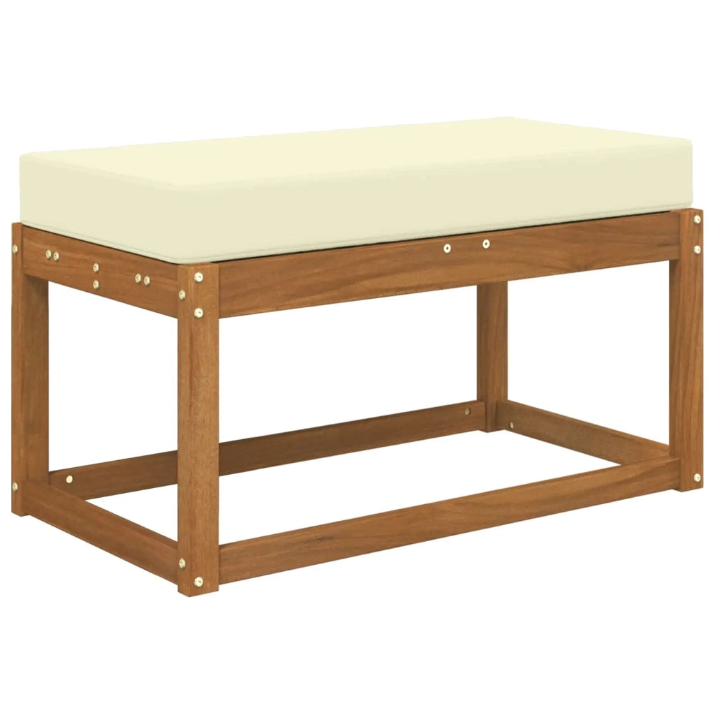 Cuscino da Sedia Esterno Crema 80 x 40 x 8 cm 100% Poliestere