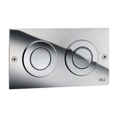 PLACCA DI COMANDO 2 PULSANTI PER CASSETTE PNEU OLI MINI TREND- Cromata- OLIVE- pezzi 1