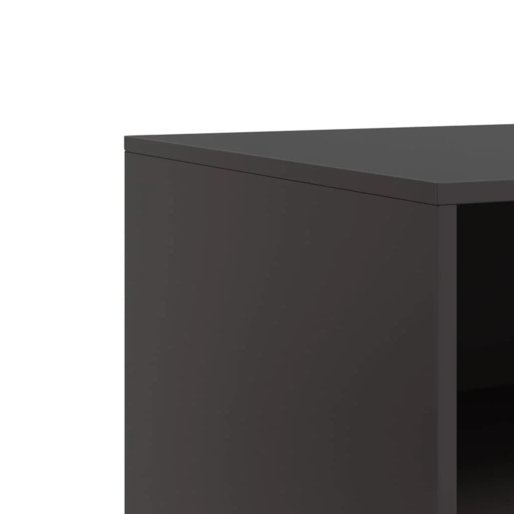 Mobile TV multimediale scaffale TV credenza mobile TV sala da pranzo soggiorno camera da letto 2 pezzi 67 x 39 x 44 cm acciaio nero 02_0028542