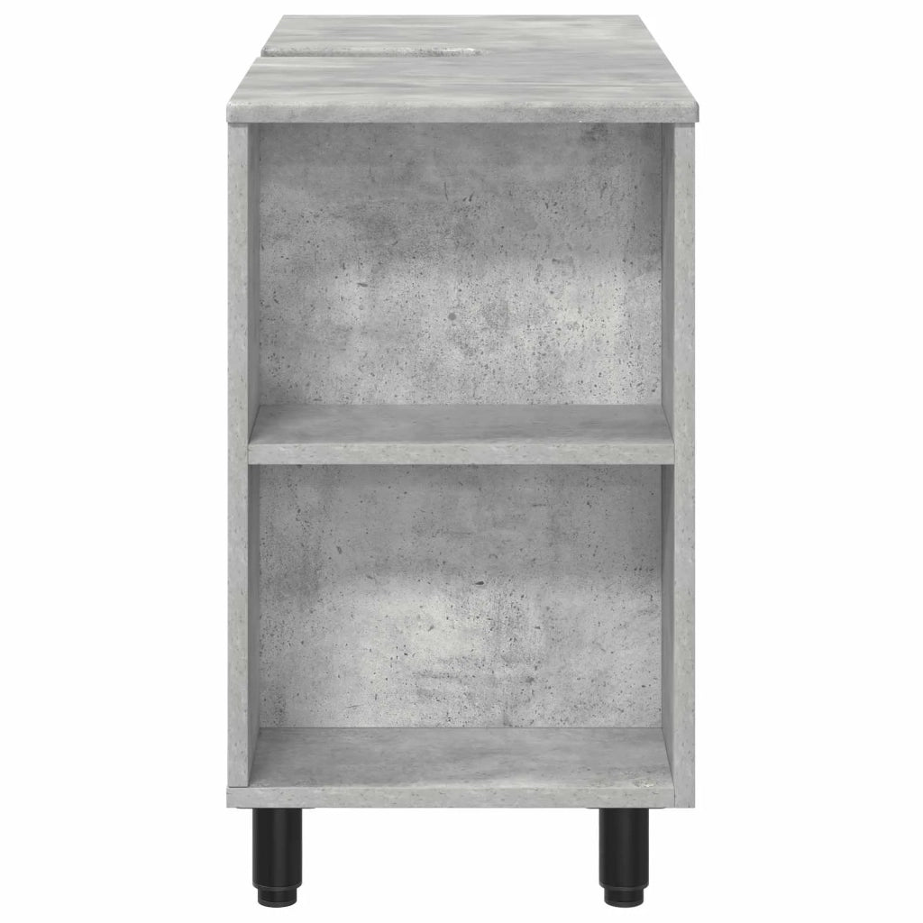 Mobiletto da bagno Grigio Cemento 80 x 35 x 60 cm
