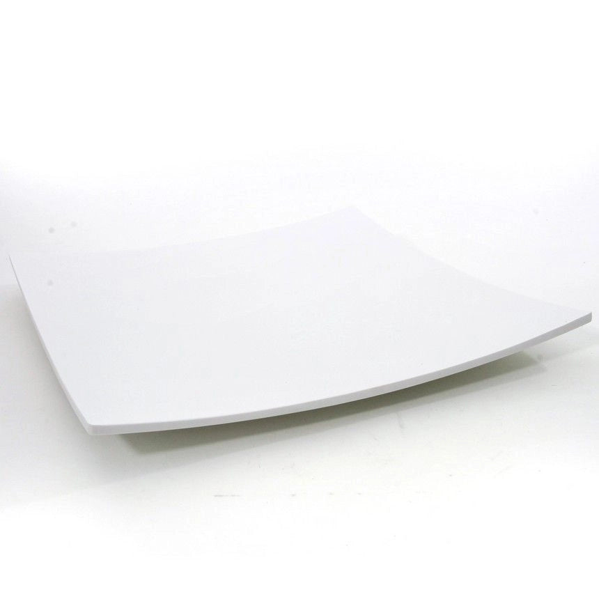 EFAY E100316IV00 Piatto Quadrato Curvo in Melamina BPA-Free Lavabile in Lavastoviglie colore Bianco avorio