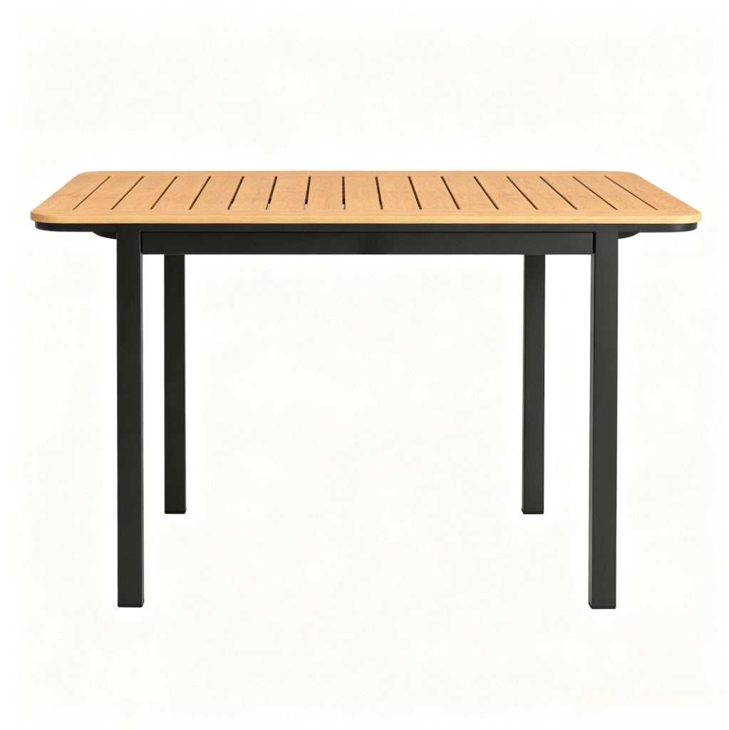 Tavolo da giardino 127x70 cm effetto legno marrone