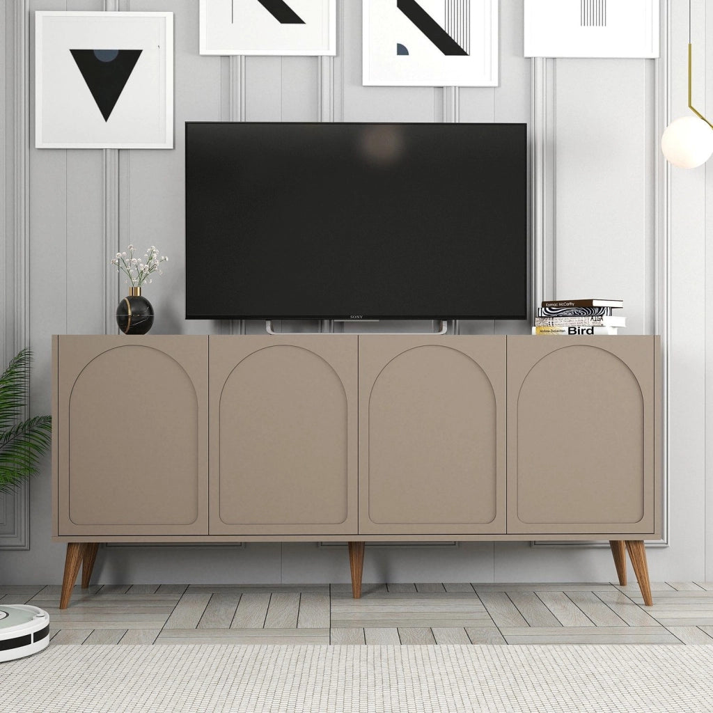 Madia Niscemi, Credenza 2 Ripiani, 180x35x81h cm Grigio Tortora