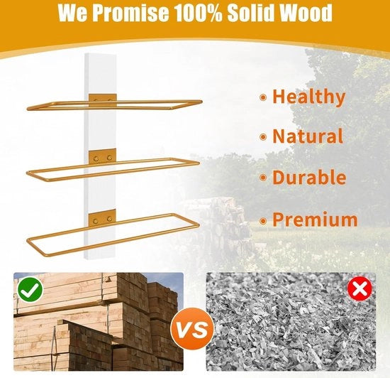 Wine Holder Wall Wine Rack 9 Wine Bottles Solid Wood Metal Bottle Opener Wall Mounting Kitchen Dining Room Indoor