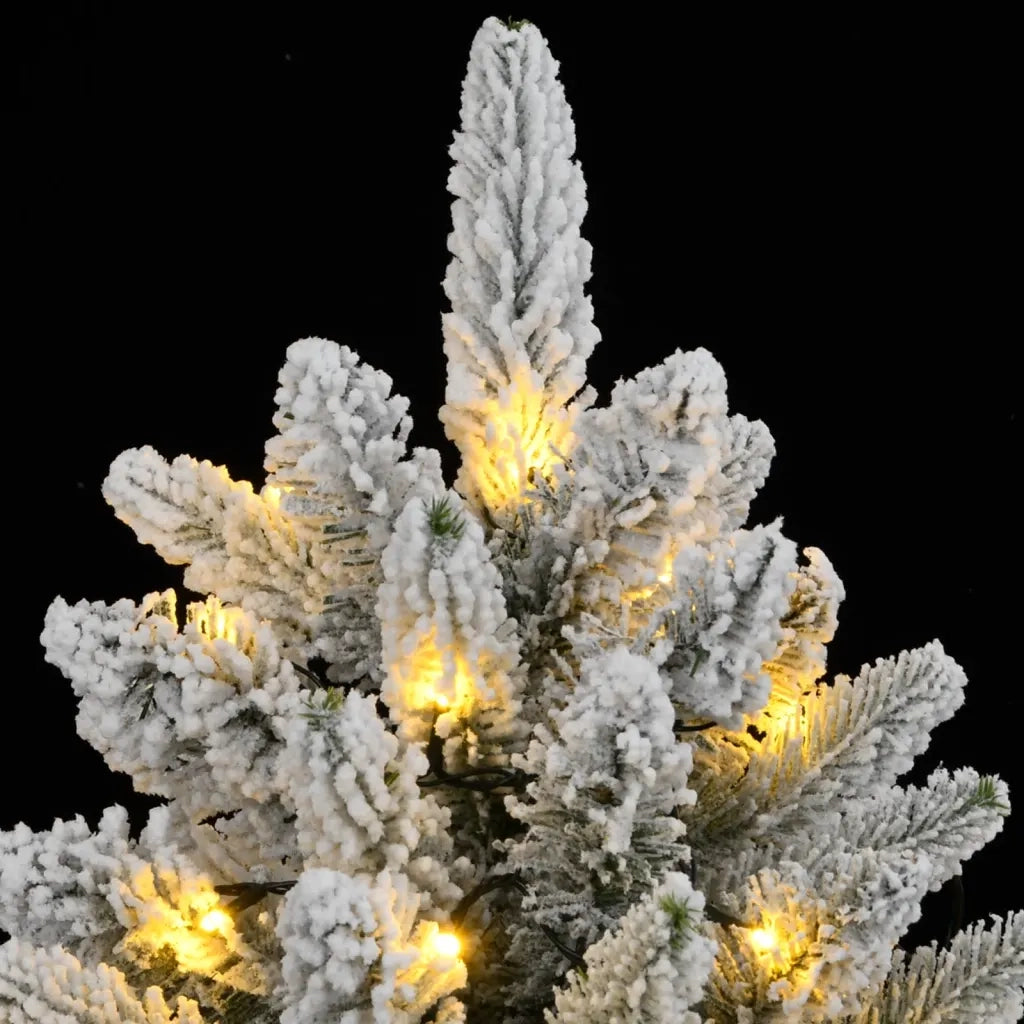 Albero di Natale | Decorazioni natalizie Artificiale con 300 LED e Neve Floccata 210 cm