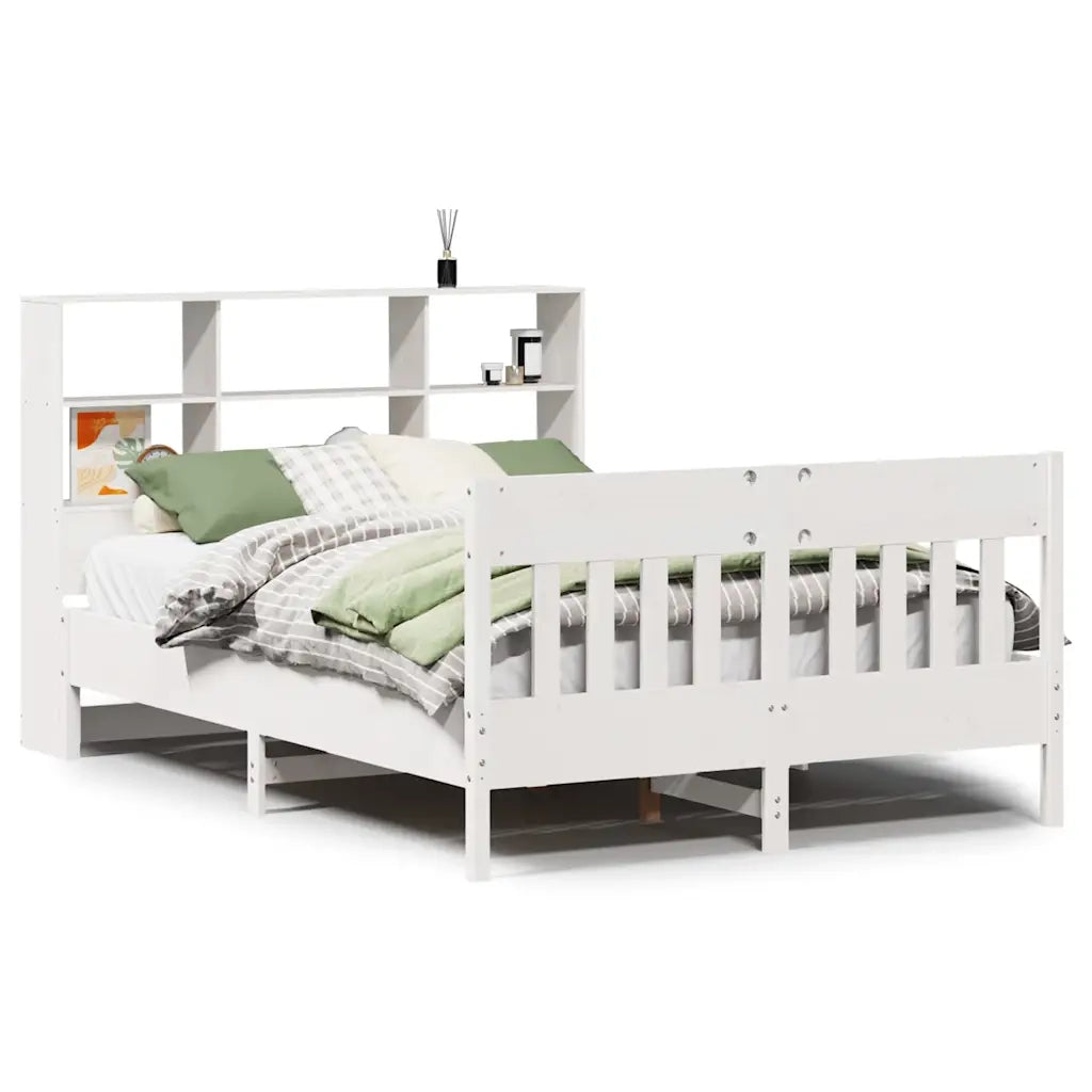 Letto senza Materasso Bianco 120x190 cm Legno Massello di Pino 3323240