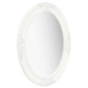 Specchio da Parete Stile Barocco-Specchio a Muro-Specchio Decorativo 50x70 cm Bianco
