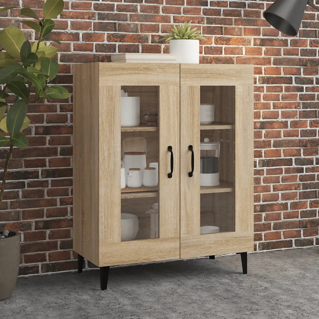 Credenza-Buffet-Armadio da cucina Rovere Sonoma 69,5x34x90 cm in Legno Multistrato 138072