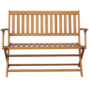 Panchina da Giardino | Panca da Giardino 120 cm in Legno Massello di Acacia