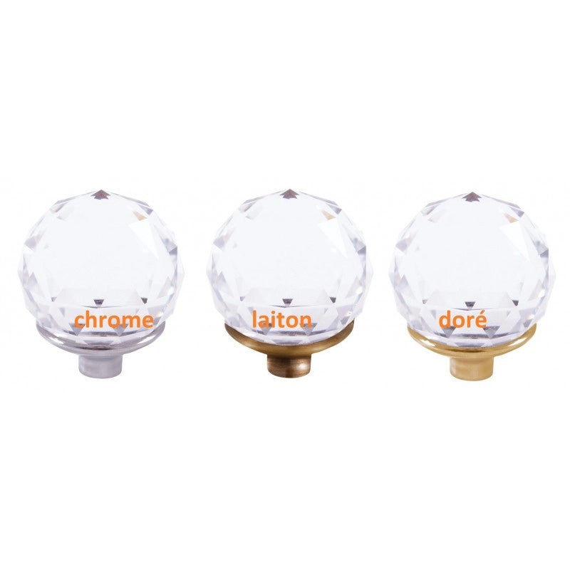 Miscelatore lavabo retrò BRILLANCE con manico in cristallo