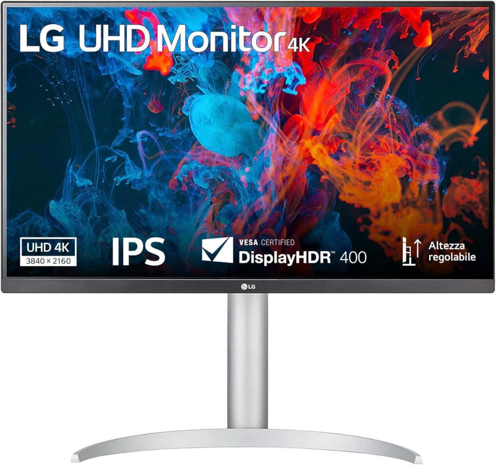 32UN880P ERGO Monitor 32" UltraHD 4K LED IPS HDR 10, 3840x2160, 5ms, AMD FreeSync 60Hz, Audio Stereo 10W, HDMI 2.0 (HDCP 2.2), Display Port 1.4, USB-C, USB 3.0, AUX, Stand ERGO, Flicker Safe, Nero