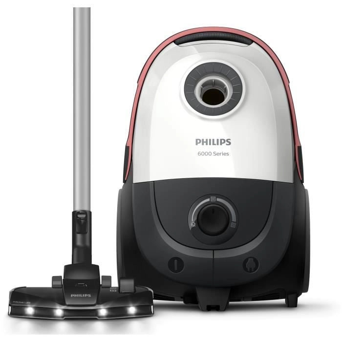 Aspirapolvere a traino con sacco - PHILIPS XD6122/12 - 900 W - 4 L - Bianco polare