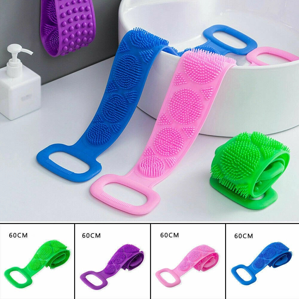 Trade Shop - Fascia Lavaschiena Esfoliante Bagno Doccia Lavare Schiena Silicone Massaggio -