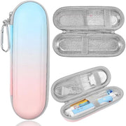Tampone da denti elettrico con custodia portatile - Protezione contro graffi - Custodia in PU con transizione tra rosso e blu - Per Oral-B/Oral-B Pro -...