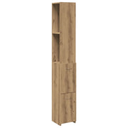 Armadietto Bagno | Armadio da bagno Rovere 25x25x170 cm Legno Multistrato