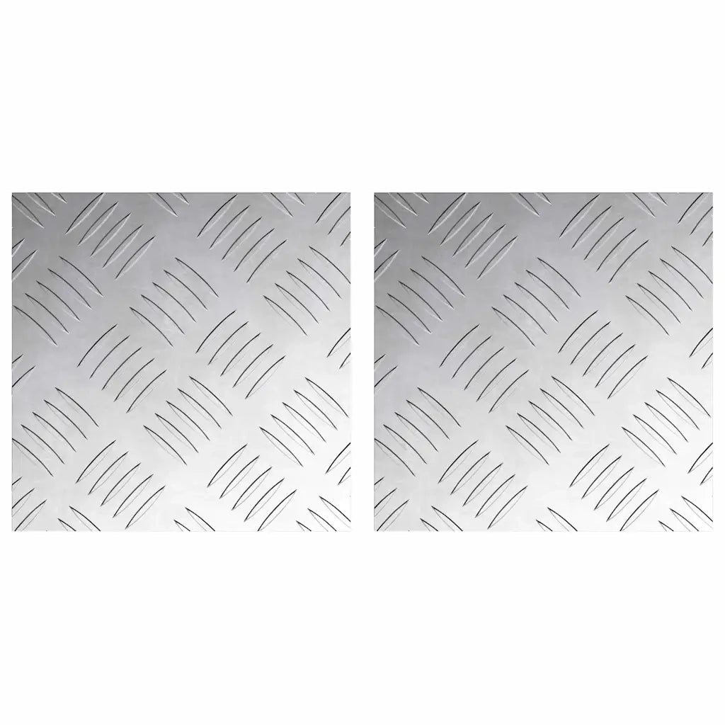 Gradini per Scale Quadrato 2 pcs Argento 20 x 20 cm Alluminio 4104237