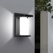 Applique lampada da parete a LED luce fredda da muro con pannello a ricarica solare e sensore movimento