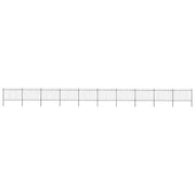 Recinzione da Giardino con Parte Superiore ad Anello in Acciaio 1781,5x120 cm Nero 277674