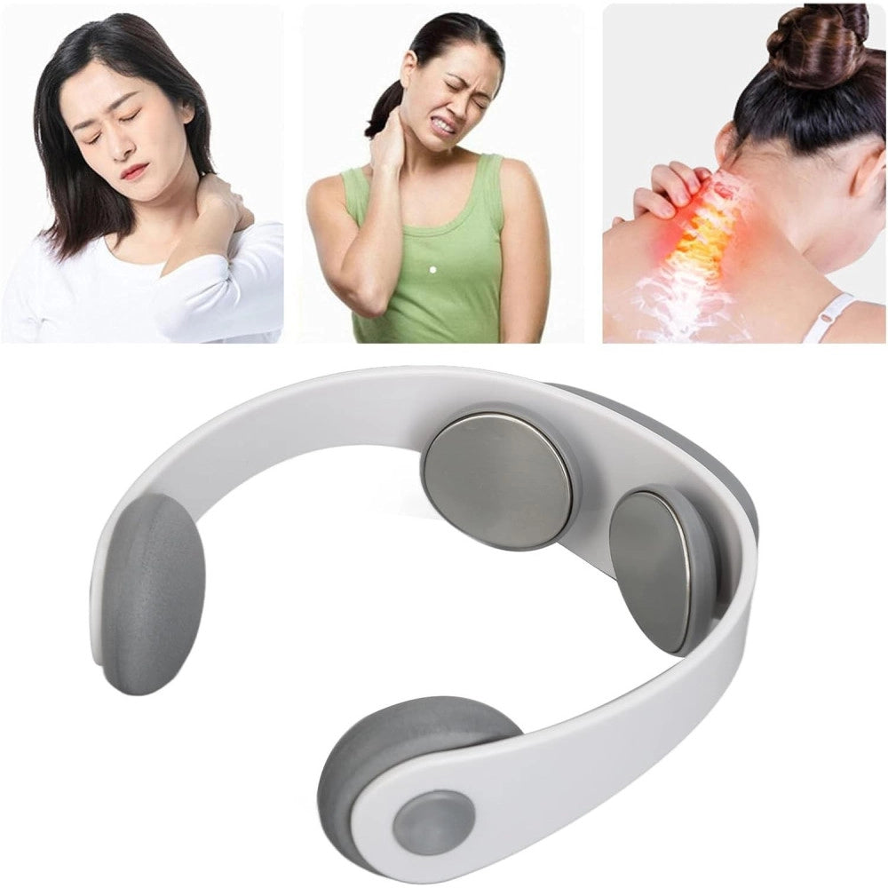 Trade Shop - Massaggiatore Ad Impulsi Elettrico Per Il Collo Sollievo Muscolare Cervicale Ems -