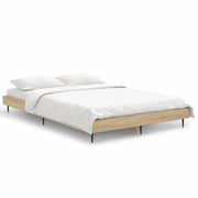 Letto matrimoniale | Letto per adulti | Giroletto senza Materasso Rovere Sonoma 120x190cm in Truciolato