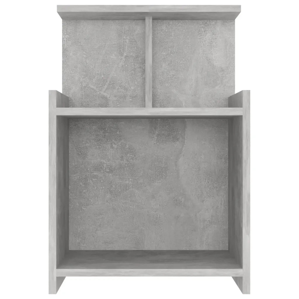 Comodino | Armadio da Notte | Mobiletto da notte Grigio Cemento 40x35x60 cm in Legno Multistrato
