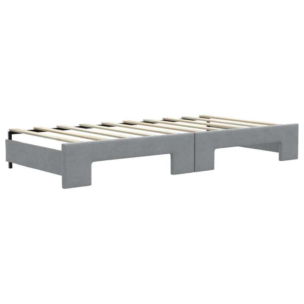 Divano letto | Sof¨¤ letto | Letto singolo Estraibile Grigio Chiaro 90x190 Tessuto
