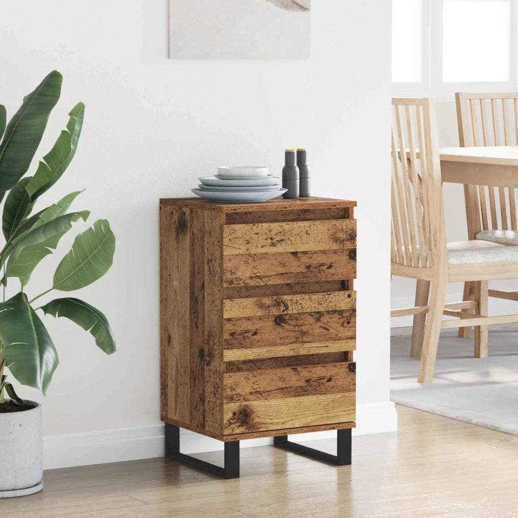 Credenza | Madia | Buffet da pranzo | Armadio da pranzo con cassetto Legno vecchio Legno multistrato