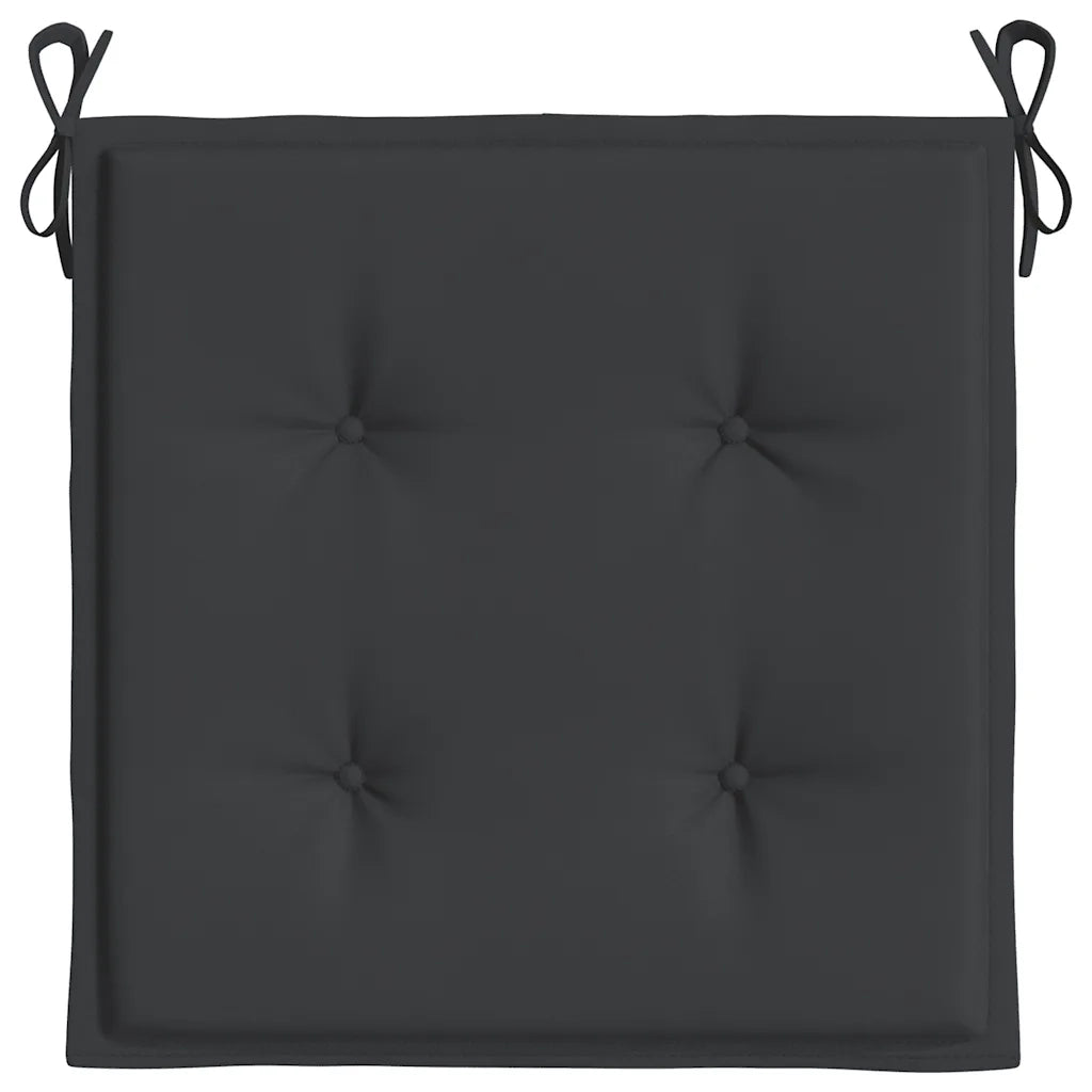 Cuscini per Sedie da Giardino 6 pz Nero 40x40x3 cm in Tessuto cod mxl 64503