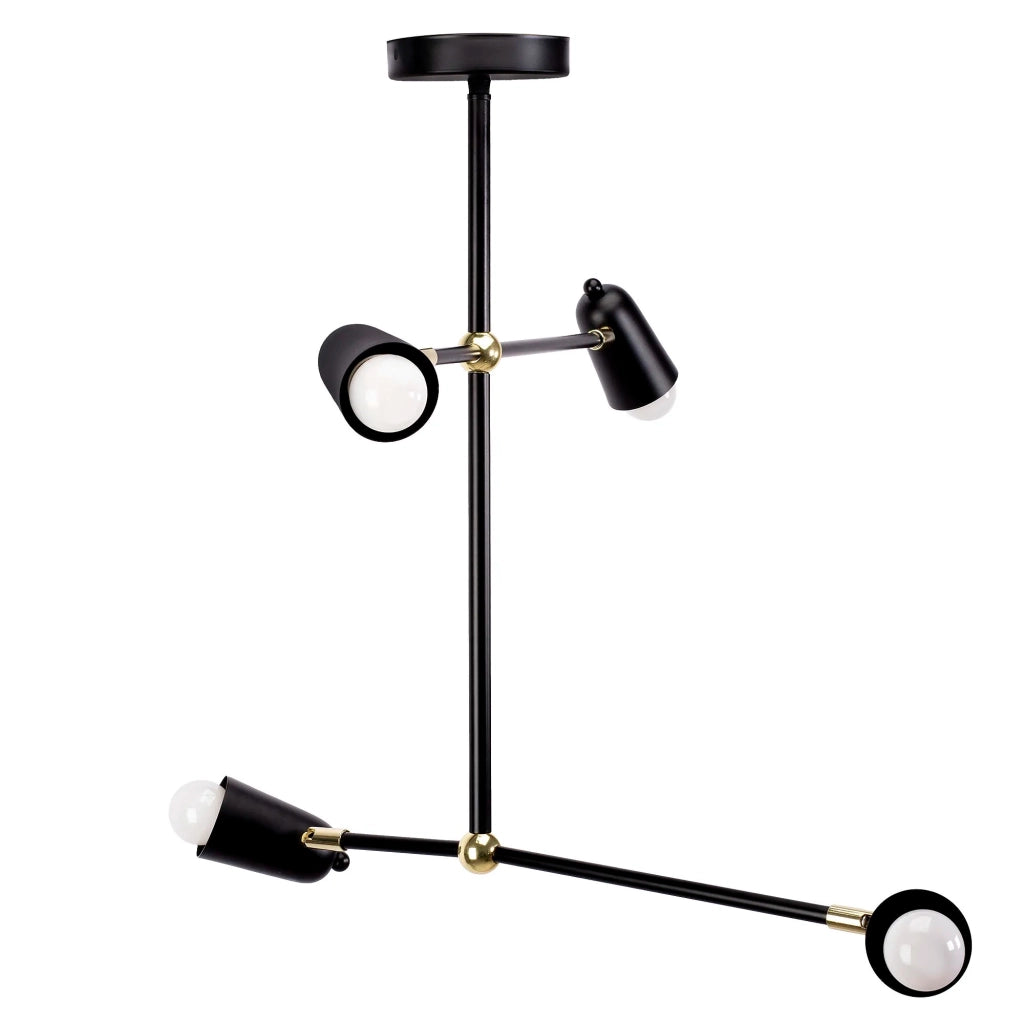 Lampada APP1708-4CP Black + Gold
